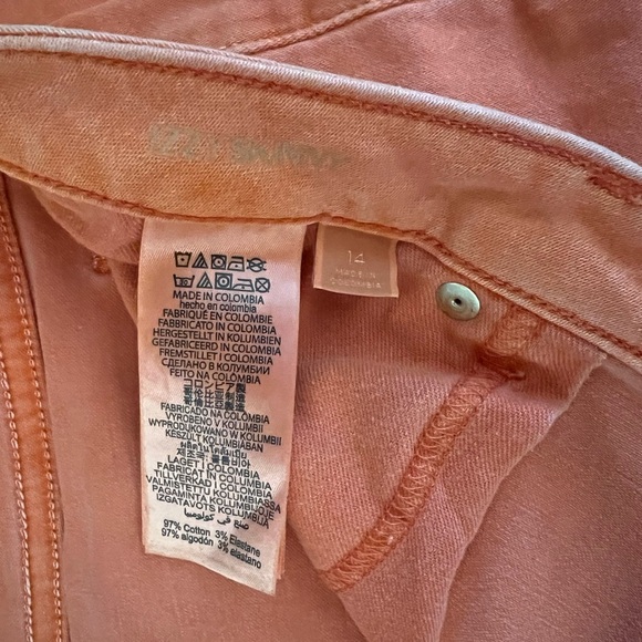 Michael Kors Izzy Skinny Jeans Size 14 Orange - Picture 4 of 10